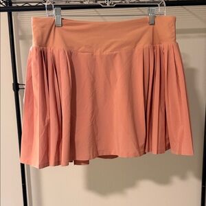 Elegant Coral Pleated Skort